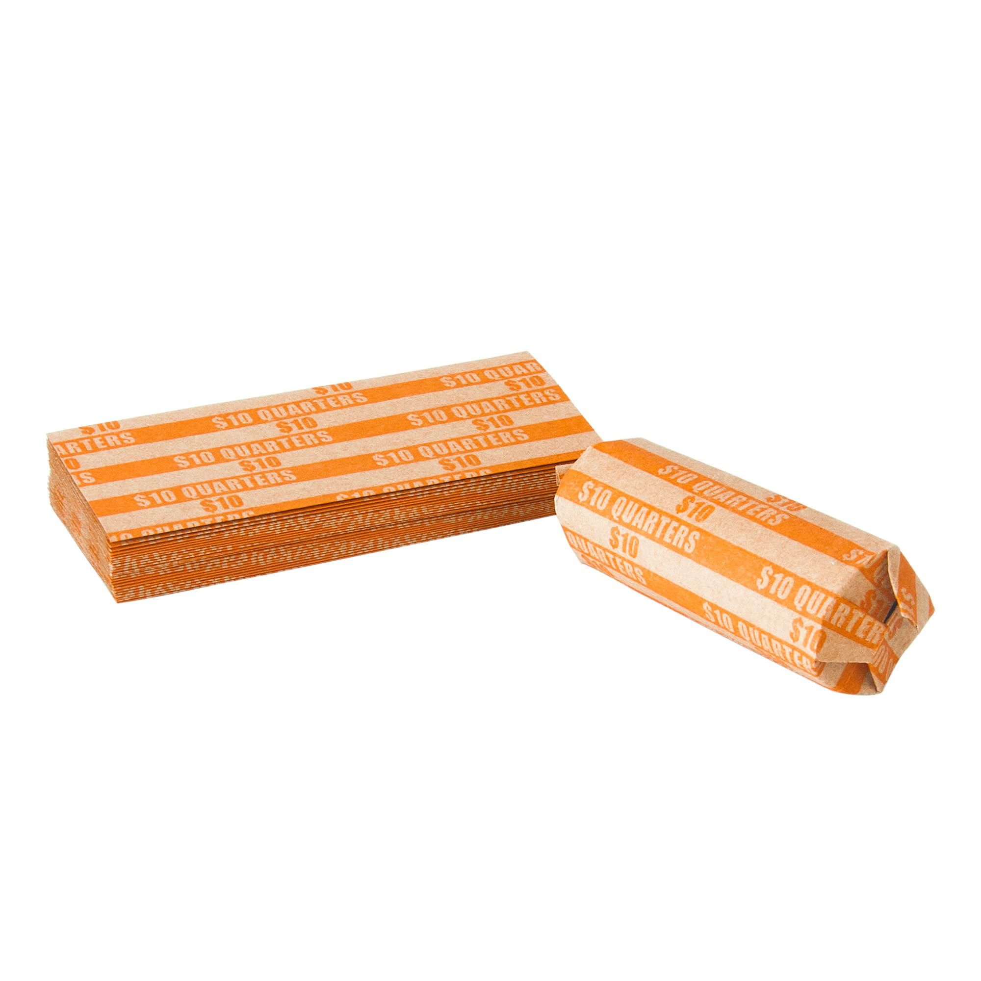 Striped Coin Wrappers, Assorted Colors, Flat Design, 100 Count for