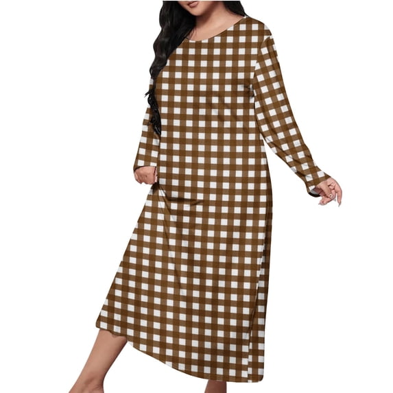 Striped Color Block Spa Robe for Womens Relaxed Fit Pajamas Plush Soft Long Sleeve Long Bathrobe Comfort Casual Pullover Sweater Blouses Nightdress Loungewear