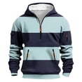 thumbnail image 1 of Striped Color Block Zipper Hoodie Men Big Tall Tactical Long Sleeve Sweatshirts Casual Workout Pullover, 1 of 5