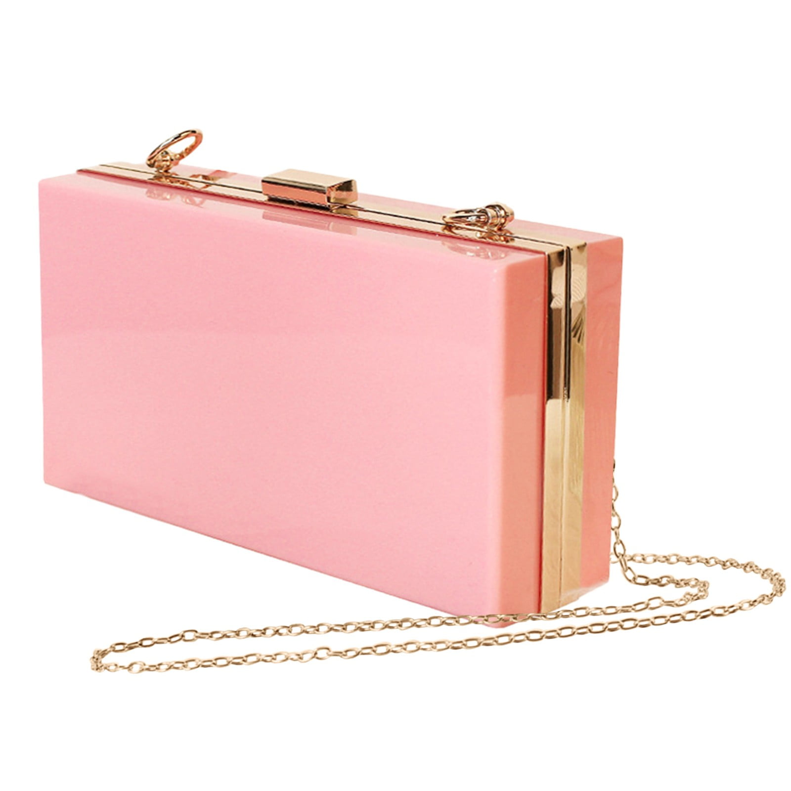 Striped Colorful Party Dinner Ladies Handbag With Chain Acrylic Bag