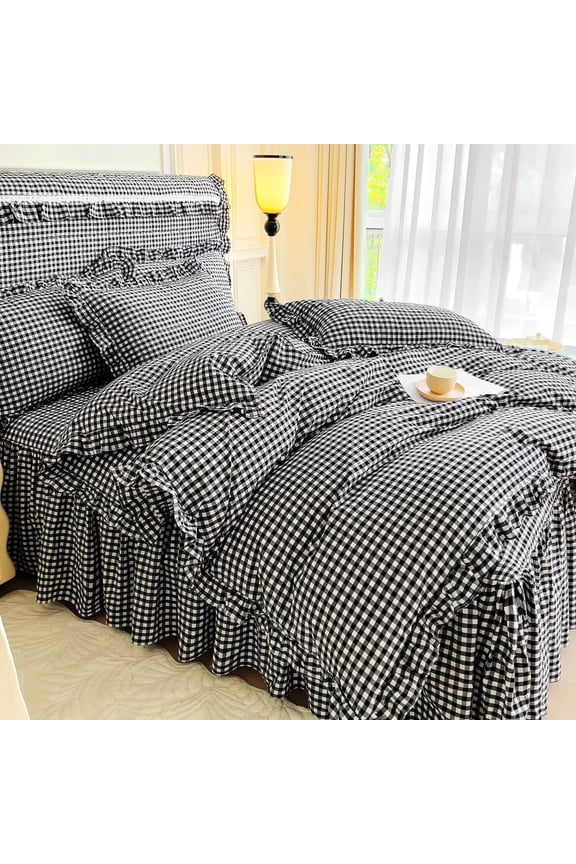 Striped Comforter Set King Size - Green White Stripes Pattern Bed Set for All Season, 3 Pieces Lightweight Bedding Comforter Sets for All Seasons (1 Soft Fluffy Comforter + 2 Pillowcases)