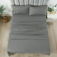 thumbnail image 1 of Striped Cooling Bed Sheets Set 4 Piece - Super Soft Fitted Flat Sheet- Easy Care, Wrinkle Free, Fade Resistant, Deep Pocket, 1 of 6