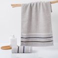 thumbnail image 1 of Striped Cotton Bath Towel | Soft & Absorbent | 28.3 x 13 Inches | Ideal for Bathroom, Gym & Beach | Includes 1 Towel in Multiple Colors, 1 of 6