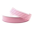 thumbnail image 1 of Striped Cotton Ivory Ribbon, 7/8-inch, 25-yard, Pink, 1 of 1