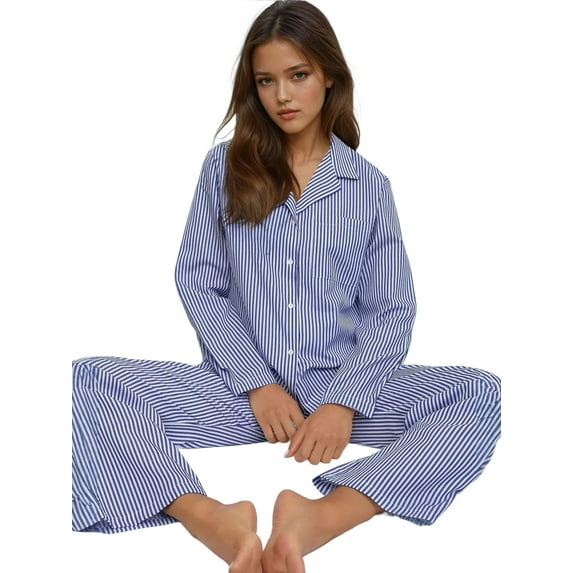 Striped Cotton Pajama Set