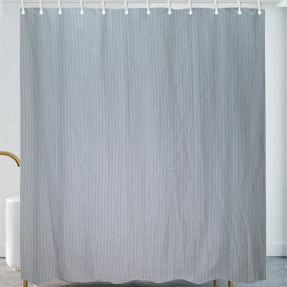 Striped Cotton Shower Curtain