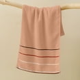 thumbnail image 1 of Striped Cotton Towel 28.3x13 Inch, Highly Absorbent Soft Bath Towel for Bathroom, Gym, Beach, Pool, Spa, Gray/Green/Coffee/Khaki/Blue/Pink, 1 of 6