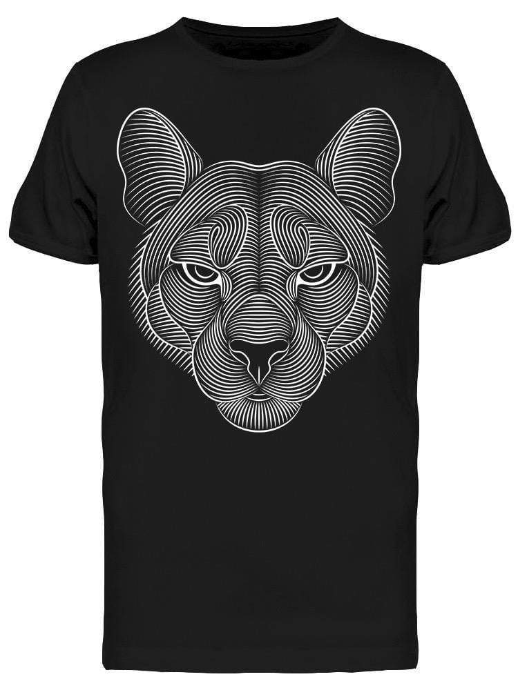 Striped Cougar Face T-Shirt Men -Image by Shutterstock, Male x
