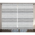 thumbnail image 1 of Ambesonne Striped Curtains 2 Panel Set, Grey and White Grunge, 108" x 84", White Grey, 1 of 3