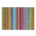 thumbnail image 1 of Striped Cutting Board, Colorful Retro Stripes Circles Boho Pattern 90's Style Rainbow Art Print, Decorative Tempered Glass Cutting and Serving Board, Small Size, Multicolor, by Ambesonne, 1 of 1