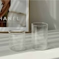 thumbnail image 1 of Striped Double Layer High Borosilicate Glass Cup, Insulated Tea, Coffee, Milk Beverage Cup for Home or Office, Clear, 8oz, Easy Clean, Dishwasher, 1 of 6