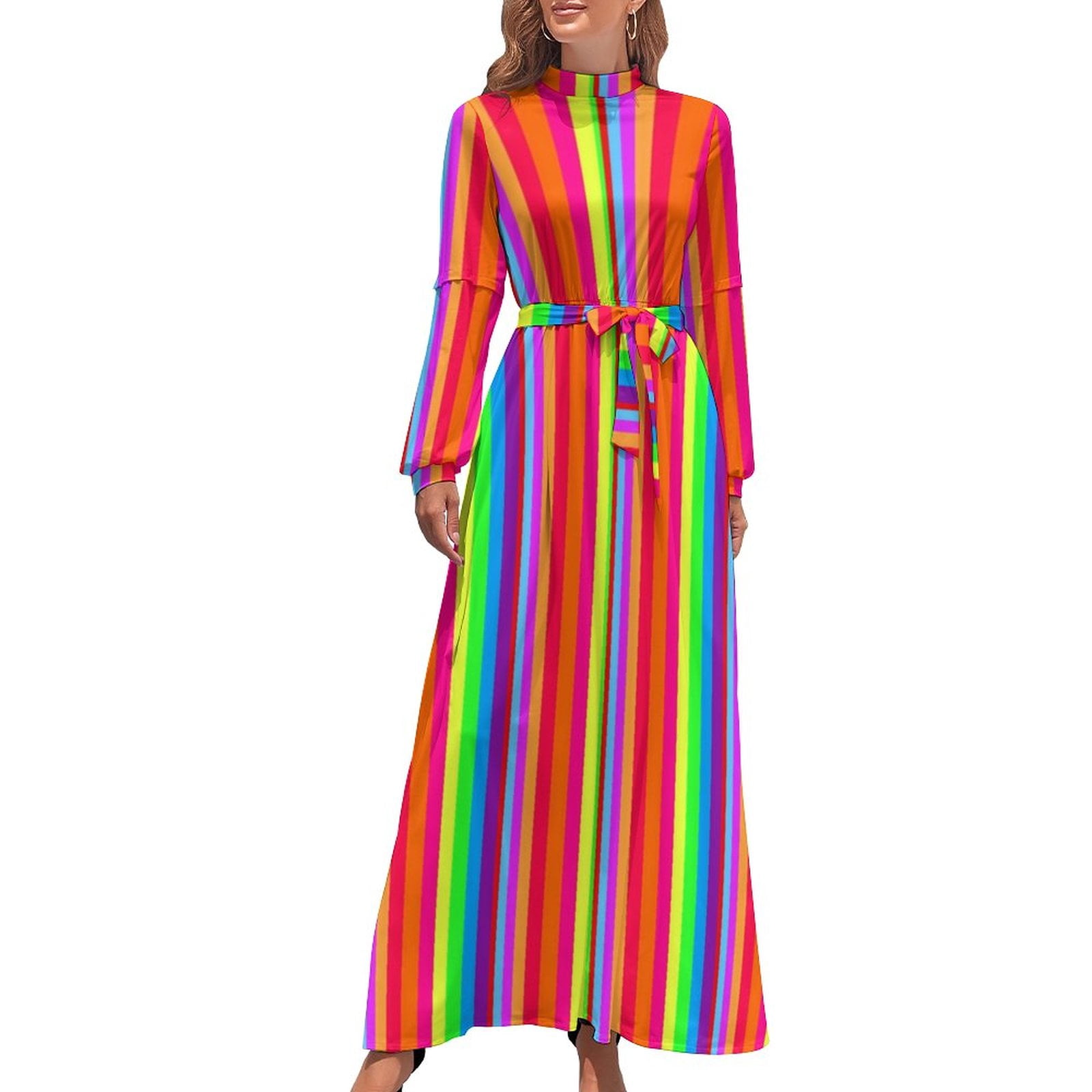 knee length dresses for ladies Modest Multi-Colour Floral Pattern Maxi Dress by STORE WF main image 1