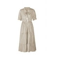 thumbnail image 1 of Striped Dress Khaki S, 1 of 4