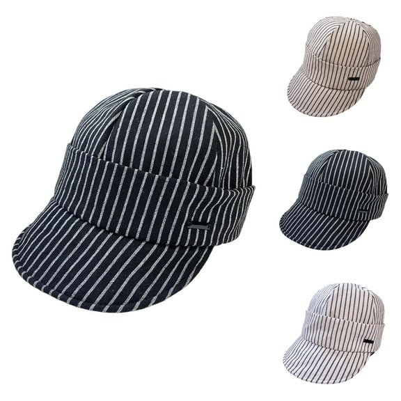 Striped Duckbill Sun Hats for Women – Vintage Newsboy Cap Style UV Protection Hat, Lightweight and Breathable Summer Hat for Travel and Outdoor