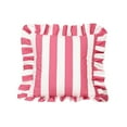 thumbnail image 1 of Striped Dutch Velvet Ruffled Pillow Cover - 18X18 Inch Pink White Striped Decorative Throw Pillowcase For Couch Bed Sofa Living Room Bedroom Home Decor, 1 of 3