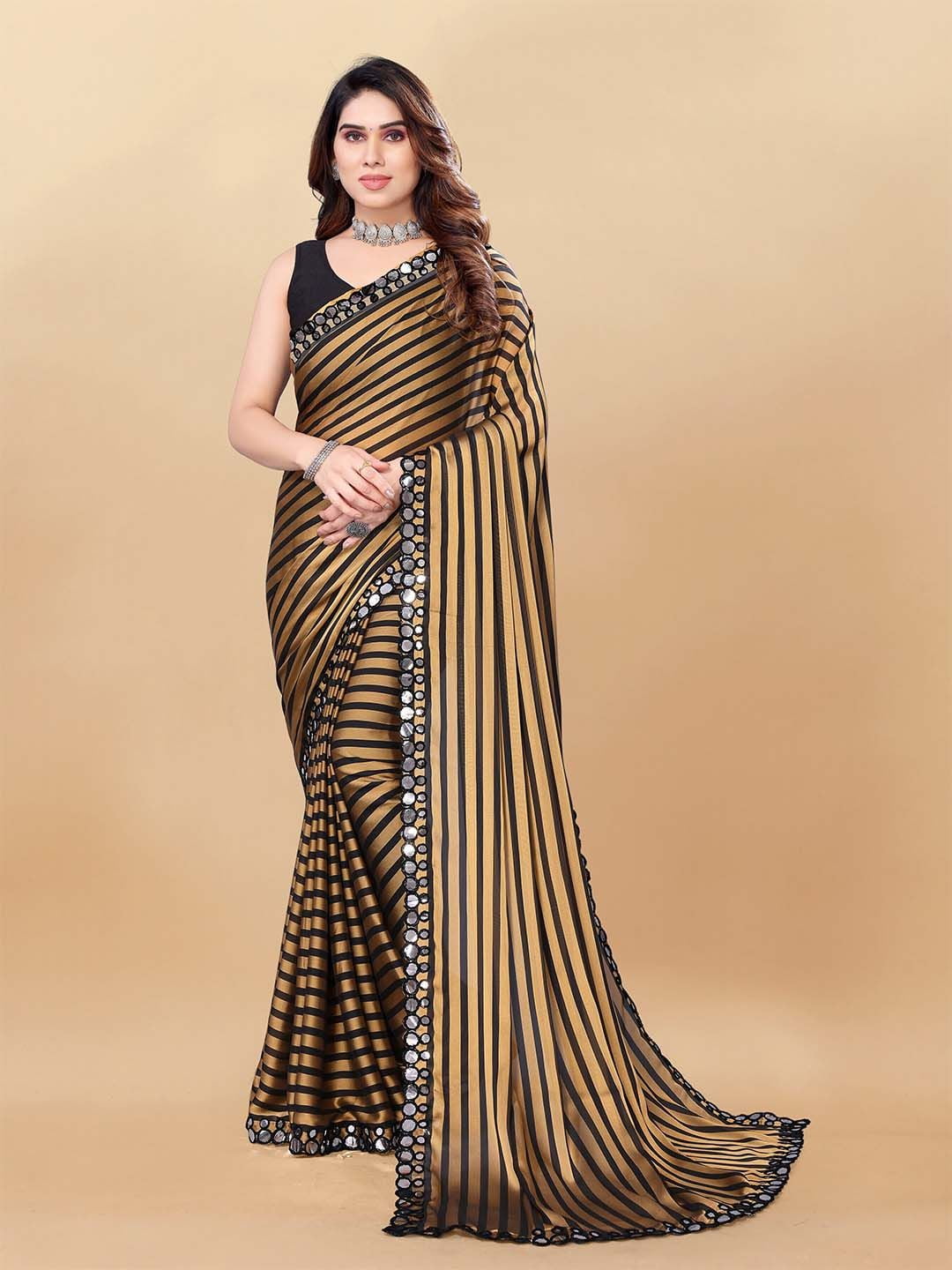 Tissue Silk Saree with Embroidery, Sequin, and Mirror Work Border – Festive Saree for Women main image 0