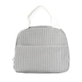 thumbnail image 1 of Striped Fabric Large Capacity Lunch Bag Handheld Tote for Office Commute Daily Use, 1 of 6