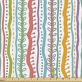 thumbnail image 1 of Ambesonne Abstract Fabric by the Yard Upholstery, Vertical Swirl Lines, 1 Yard, Multicolor, 1 of 5