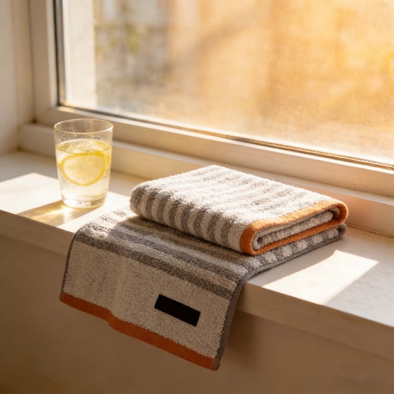 Striped Face Towel 30x14 Inches Cotton Towel, Soft Absorbent Bathroom Towel For Adults, Lightweight Quick Dry Hand Face Towel For Home Daily Use