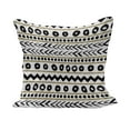 thumbnail image 1 of Striped Fluffy Throw Pillow Cushion Cover, Abstract Prehistoric with Cave Rocks Nature Inspired Unusual Boho Artprint, Decorative Square Accent Pillow Case, 16" x 16", Black Yellow, by Ambesonne, 1 of 5