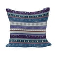 thumbnail image 1 of Striped Fluffy Throw Pillow Cushion Cover, Horizontal Mixed Christmas Elements Design with Dots Snowflakes Stars Retro Image, Decorative Square Accent Pillow Case, 36" x 36", Multicolor, by Ambesonne, 1 of 5