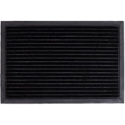 Striped Front Door Mat Welcome Mats Outdoor Entryway Doormat Striped Door Mat Rubber Door Mats Door Mat Indoor Entrance Non Slip Mat Dirt Trap Mat 24 16 Inches Black
