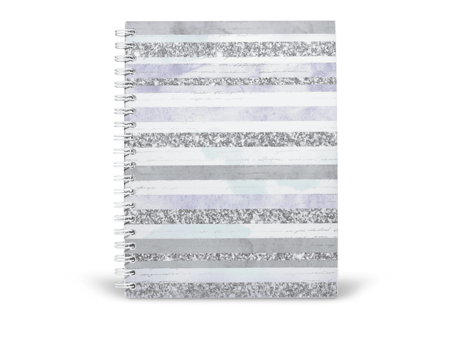 Striped Grey & Purple Journal/Notebook