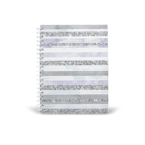 Striped Grey & Purple Journal/Notebook