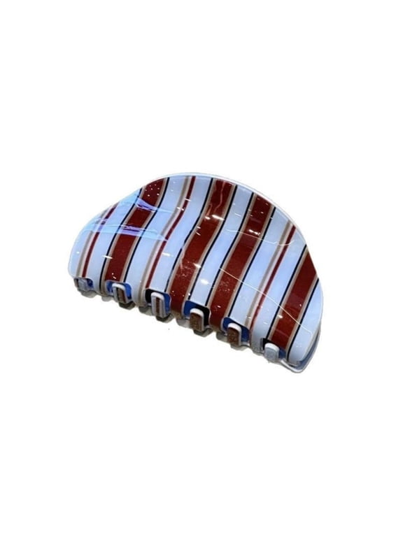 Striped Hair Clip NonSlip Grip Hair Claw Elegant HairStyling Clip For Fine Hair