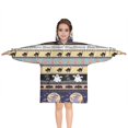 thumbnail image 1 of Striped Halloween Pattern Blanket Hoodies for Kids 6-13YR Oversize Wearable Blanket Hoodies for Boys Girls Teens, 1 of 7
