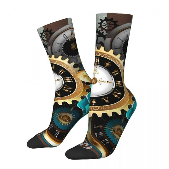Striped Halloween Stockings Blue And Black Graphic Modern Socks Spring Non Skid Socks Wome