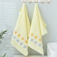 thumbnail image 1 of Striped Hand Towel, 13.7x29.5 Inch - Super Absorbent & Quick Dry Polyester Towels, Soft Yellow Bathroom, Gym, Beach, Pool, Spa and Travel Towel, 1 of 6