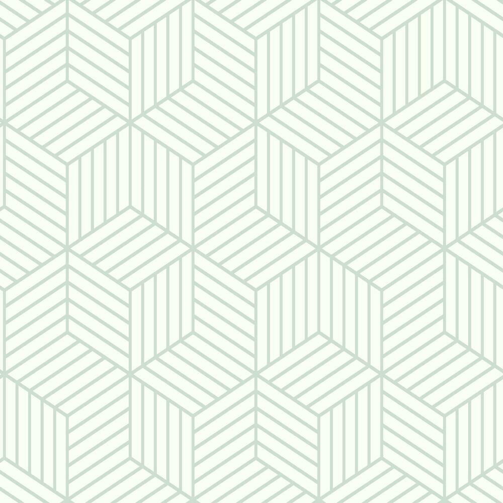 Striped Hexagon Peel and Stick Wallpaper