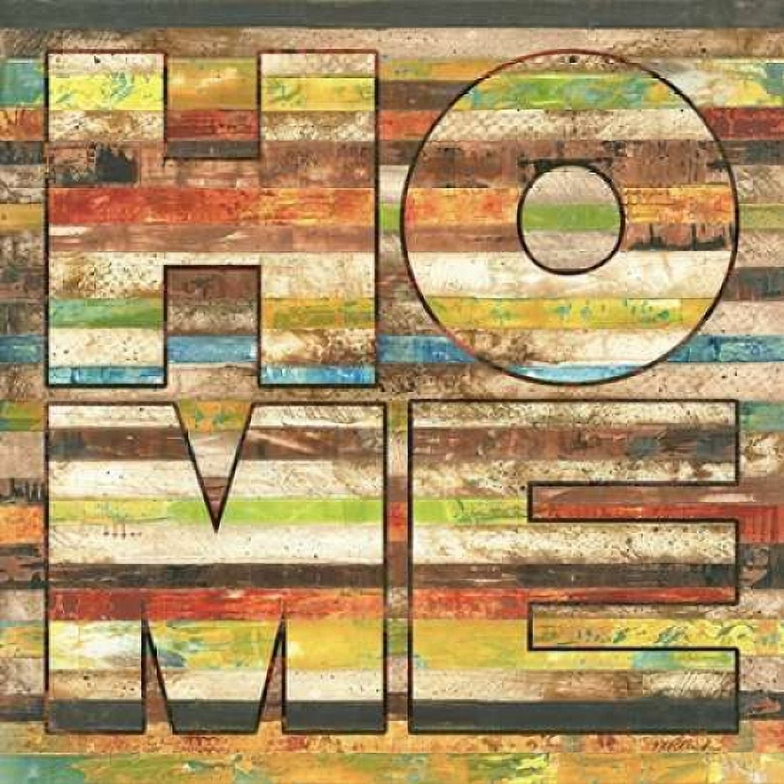 Striped Home Canvas Art - Melissa Pluch (24 x 24)