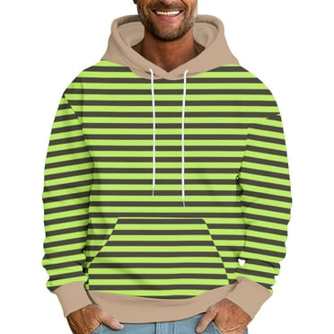 Striped Hooded Sweatshirts for Men 2024 Casual Baggy Beach Hoodies Big and Tall Oversized Pullover Shirts for Vacation Outing