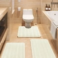 thumbnail image 1 of HAKUNA Striped Ice Cream Bathroom Rug Set 3 Pieces Ultra Soft, Non Slip Chenille Toilet Mat, Absorbent Plush Shaggy Bath Mats for Bathroom, Bedroom, Kitchen, 1 of 7