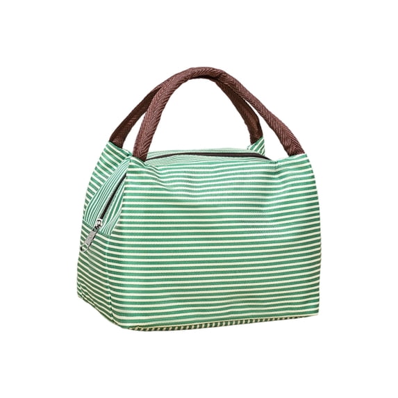 Striped Insulated Lunch Bag,Reusable Insulated Lunch Box Large Capacity,Insulated Cooler for Work or Travel Gifts