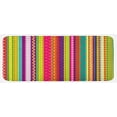 thumbnail image 1 of Striped Kitchen Mat, Vertical Lines Bound Striped Mix Shapes Influences Vintage Vivid Graphic, Plush Decorative Kitchen Mat with Non Slip Backing, 47" X 19", Multicolor, by Ambesonne, 1 of 1