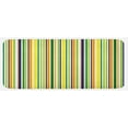 thumbnail image 1 of Striped Kitchen Mat, Vibrant Lines Pattern Textured Inspirational Uniform Vein Rod Forms Image Print, Plush Decorative Kitchen Mat with Non Slip Backing, 47" X 19", Multicolor, by Ambesonne, 1 of 1