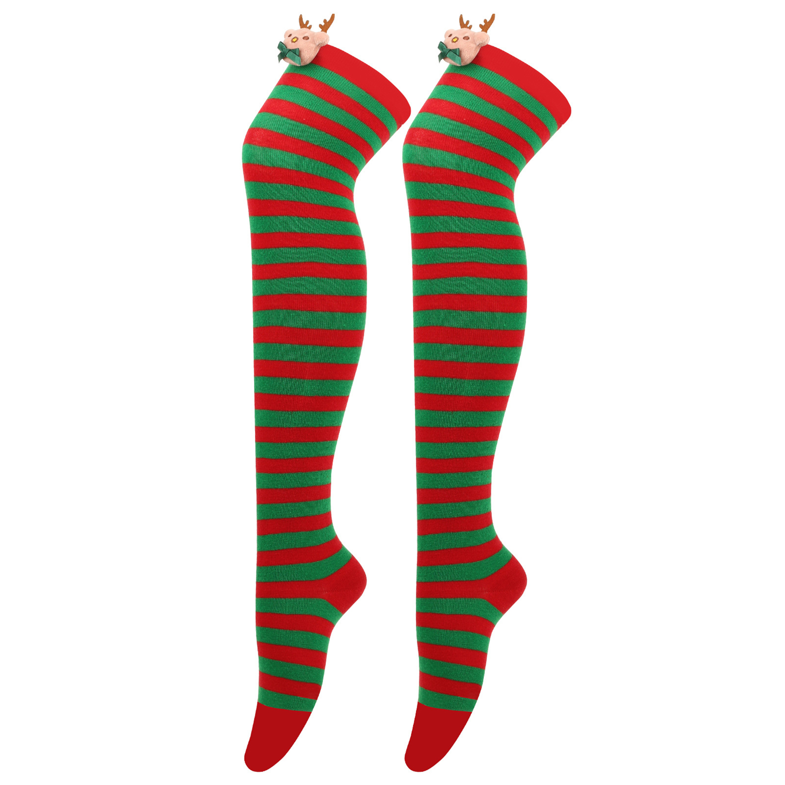 Striped KneeHigh Christmas Socks ExtraLong, Super Soft, and