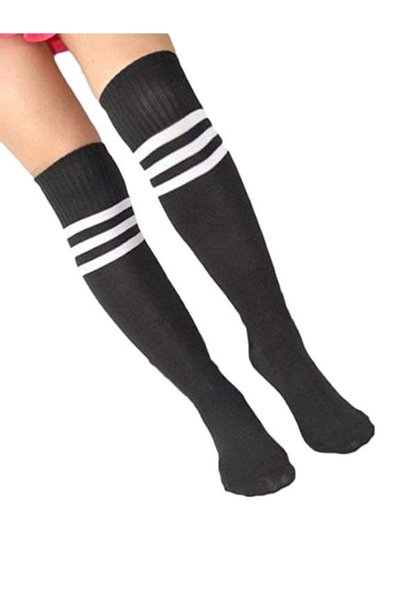 Striped Knee High Football Socks Soccer Hockey Sport Long Tube Stocking