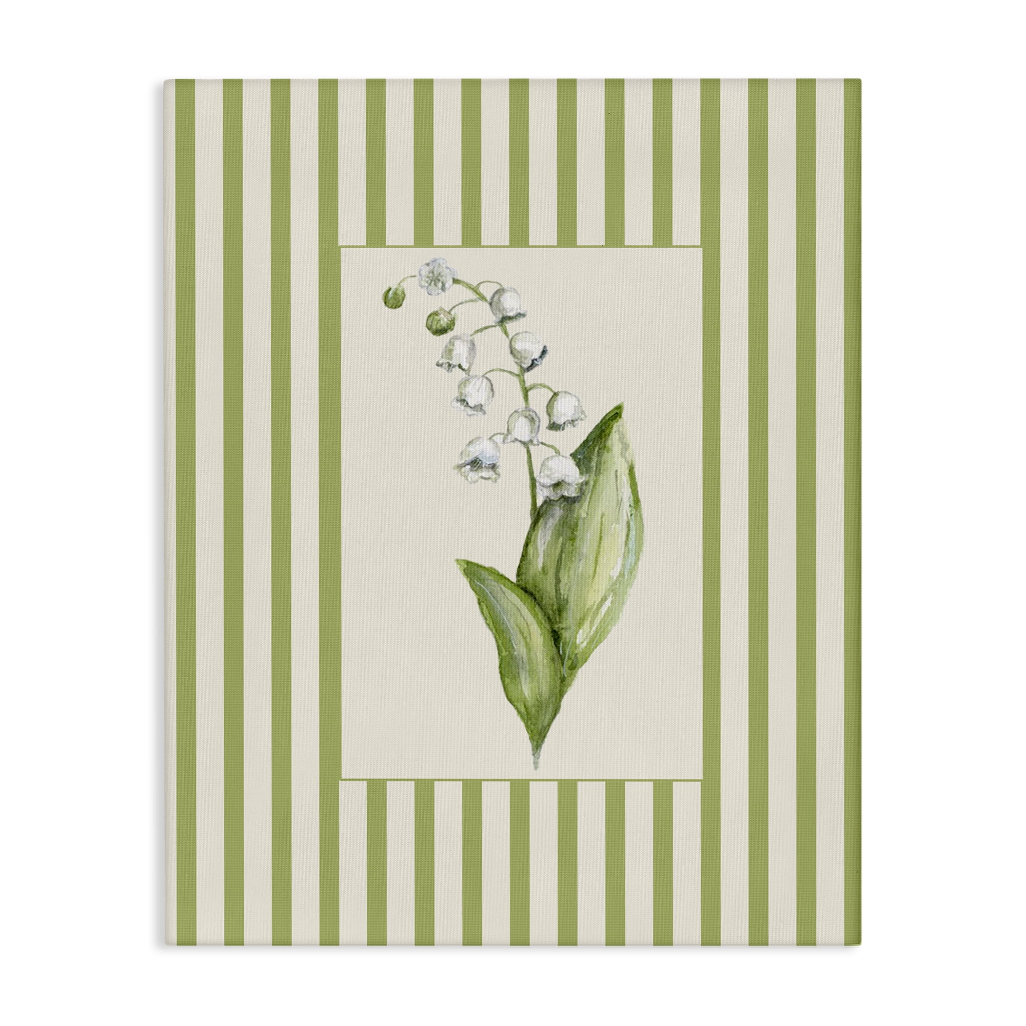 Striped Lily Of The Valley Canvas Wall Art, design by Lisa Wehmeyer