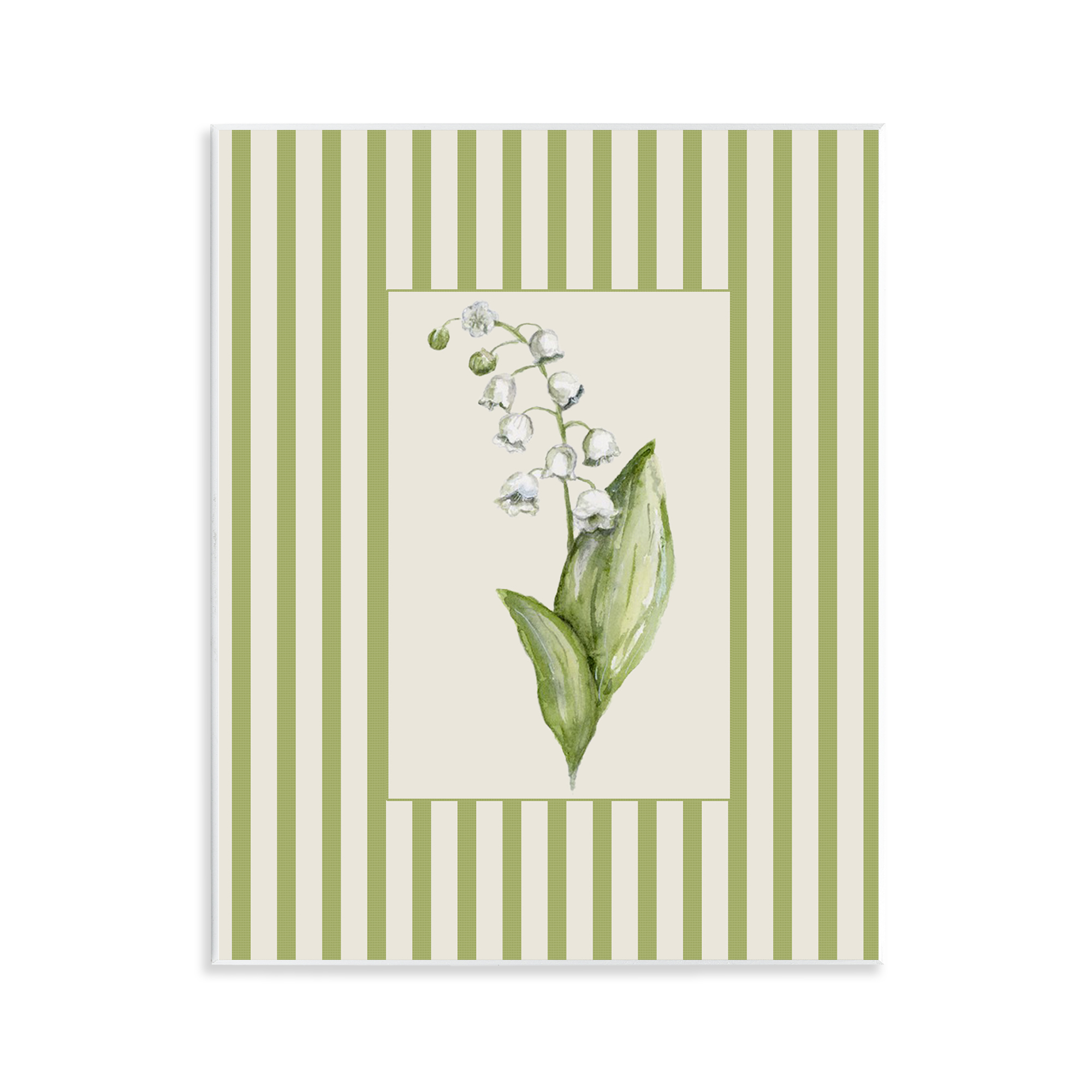 Striped Lily Of The Valley Wall Plaque Art, design by Lisa Wehmeyer