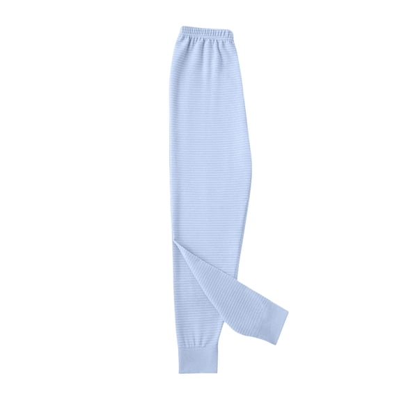 Striped Long Johns Girls Elastic Waist Casual Warm Cotton Leggings Soft Comfort Fall Thermal Underwear Pants, Blue, 2 Years