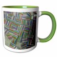 thumbnail image 1 of 3drose, Striped Mah Jongg, 11oz Two-tone Green Mug, 1 of 6