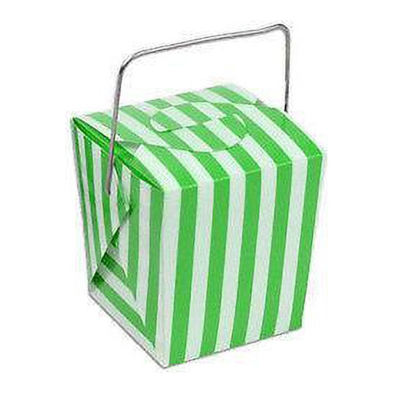 Striped Mini Take Out Boxes with Wire Handle, 15/8inch, 12Piece