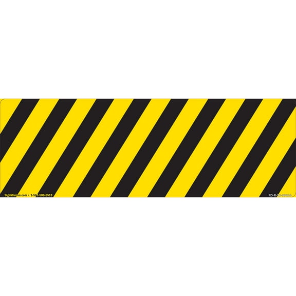 Striped Non-Slip Floor Marker | 12 Pack of 6" X 18" Vinyl Decal | Protect Your Business, Work Place & Customers |  Made in The USA