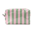 thumbnail image 1 of Striped PVC Cosmetic Bag Waterproof Transparent Makeup Pouch with Zipper for Travel and Daily Toiletry Storage, 1 of 6