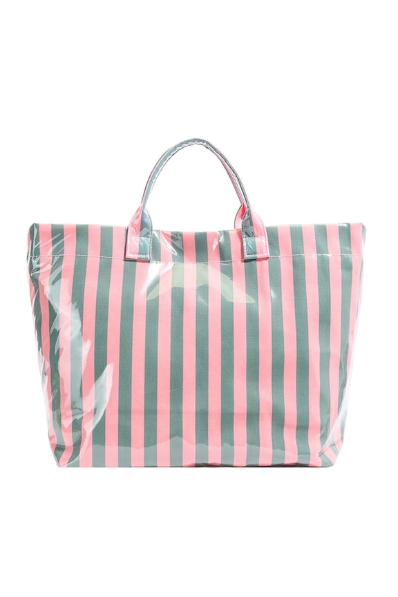 Striped Tote Bag for Women Large Work Totes Plaid Pool Handbag Letter Print Trendy Slouchy Beach Bag