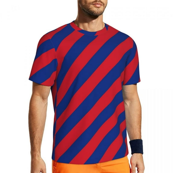 Striped Pallets T-Shirt Male Colorful Print Retro Gym T Shirts Comfortable Summer Hip Hop